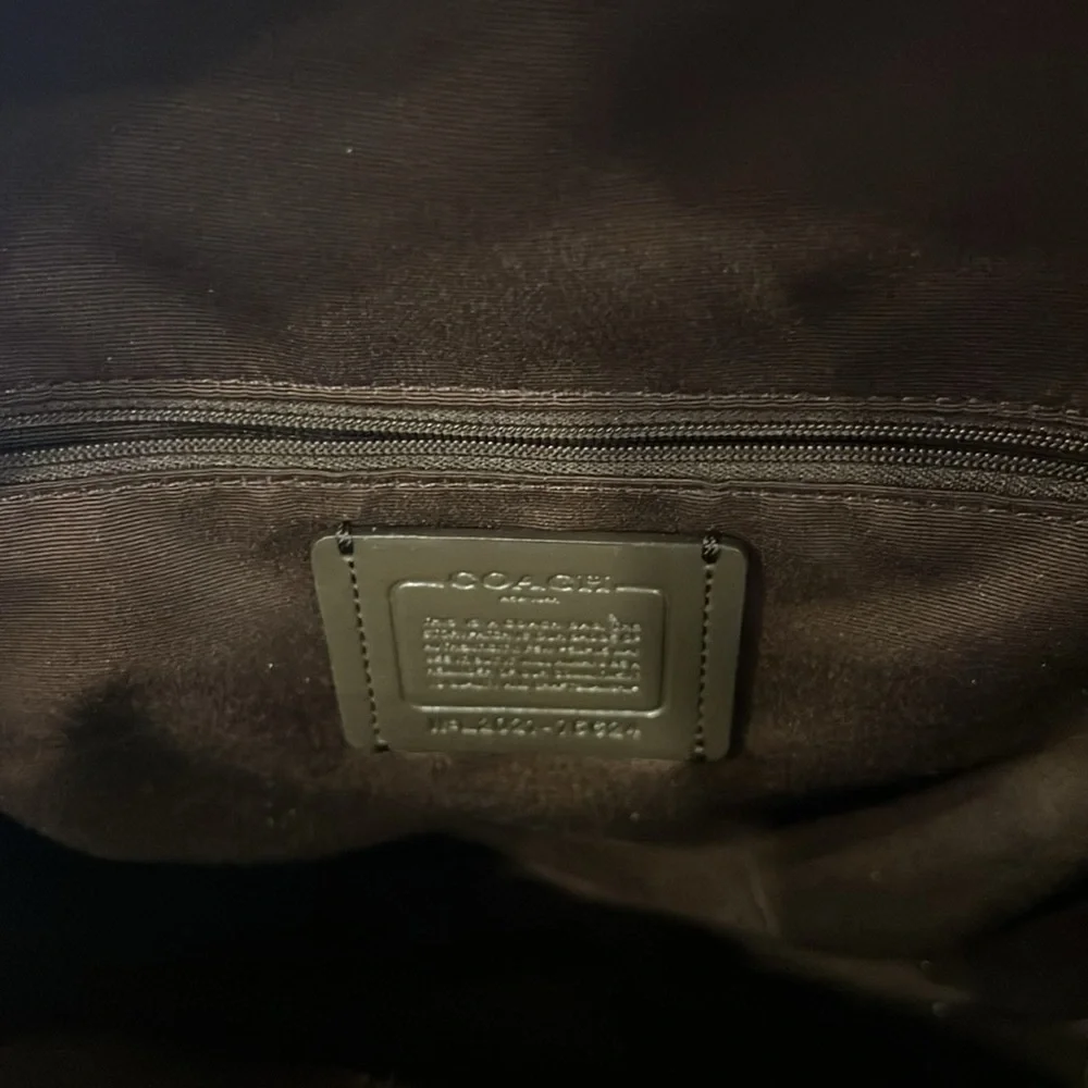 Coach leather backpack